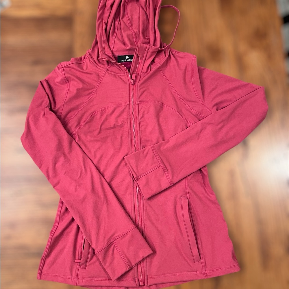 Rae Mode Athleisure Hooded Jacket and Leggings NWT Size Large in Red/Coral - Picture 9 of 14
